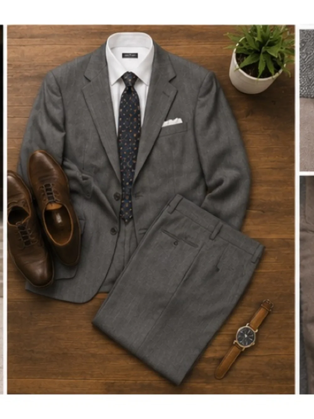 Vintage American Craftsmen Gentry Gray 2 Piece Suit 39L W32 Made USA